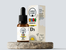 <b>Witamina D3 dla dzieci</b><br> Silne kości, mocne zęby, naturalna odporność<br><small> Witaminy Aura Care | 15 ml</small>
